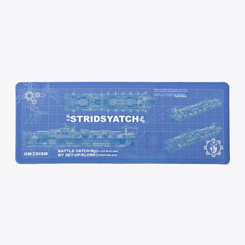 StridsYatch Blueprint Deskmat