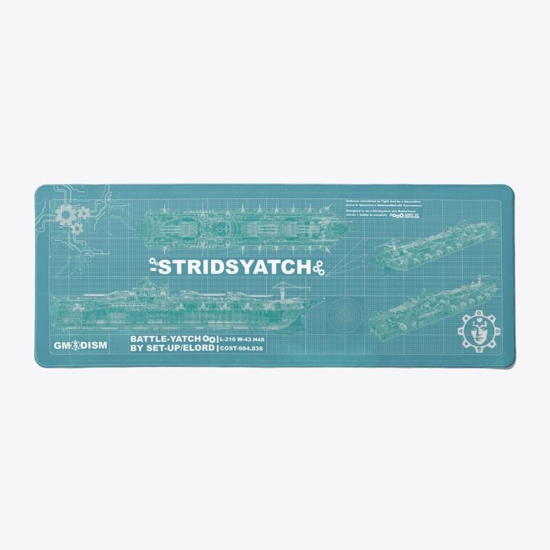 StridsYatch Teal Blueprint Deskmat